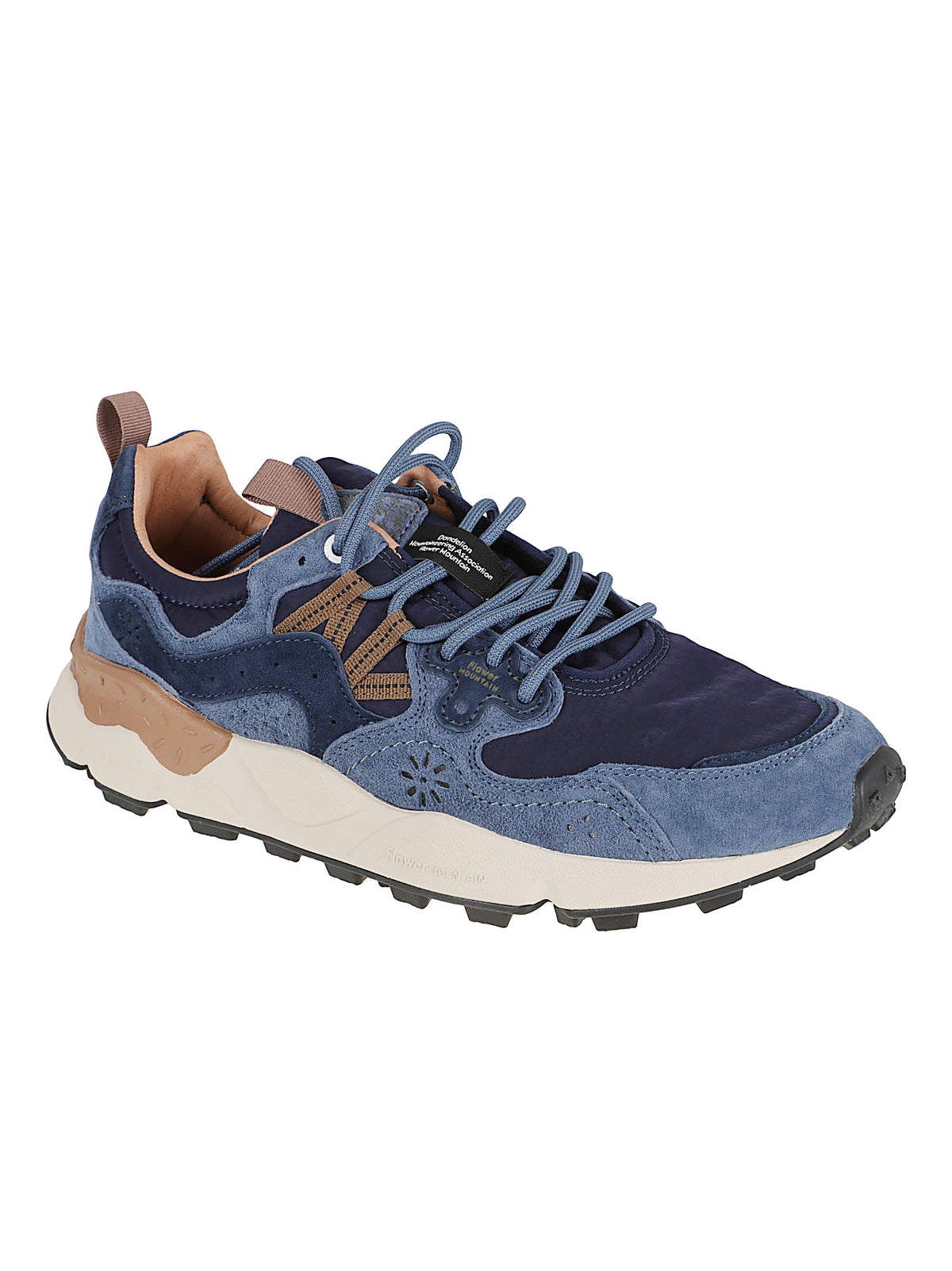 SNEAKERS UOMO YAMANO 3 - FLOWER MOUNTAIN 2017816 NAVY-BLUE-BROWN  FLOWER MOUNTAIN 