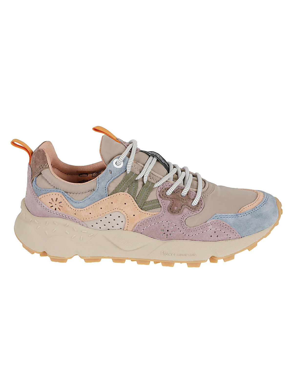 SNEAKERS DONNA YAMANO 3 - FLOWER MOUNTAIN 2017817 PETROL-GREY-LIGHT PAPAYA  FLOWER MOUNTAIN 