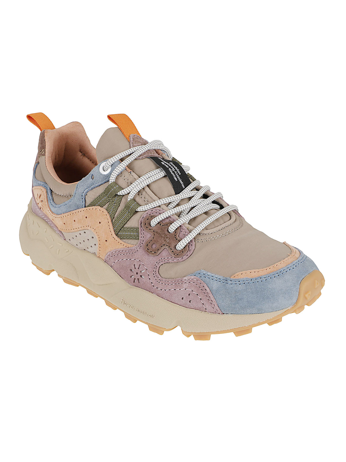 SNEAKERS DONNA YAMANO 3 - FLOWER MOUNTAIN 2017817 PETROL-GREY-LIGHT PAPAYA  FLOWER MOUNTAIN 