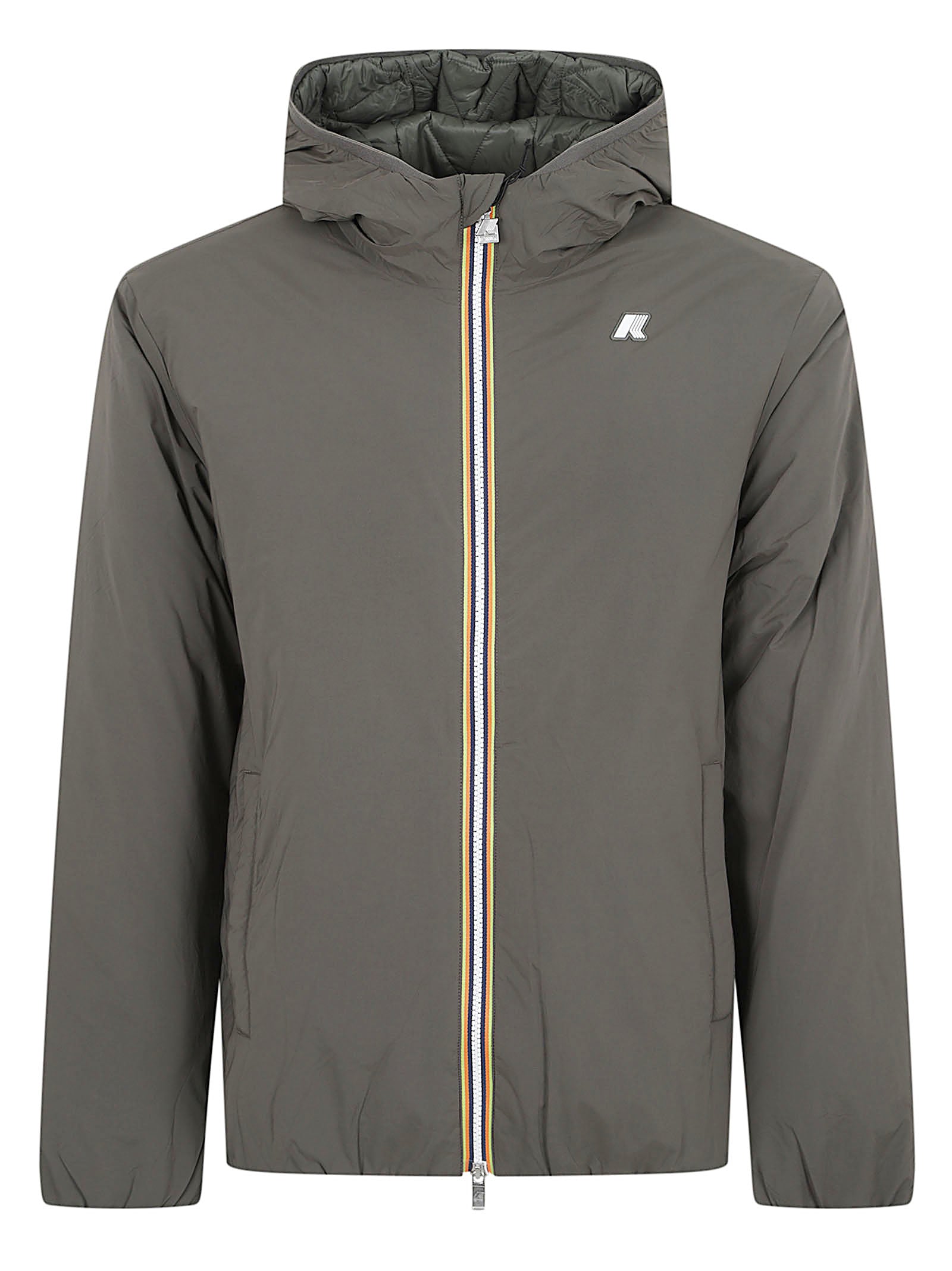 GIACCA UOMO IMBOTTITA CORTA K2136DW WMR GREEN BLACKISH  KWAY 