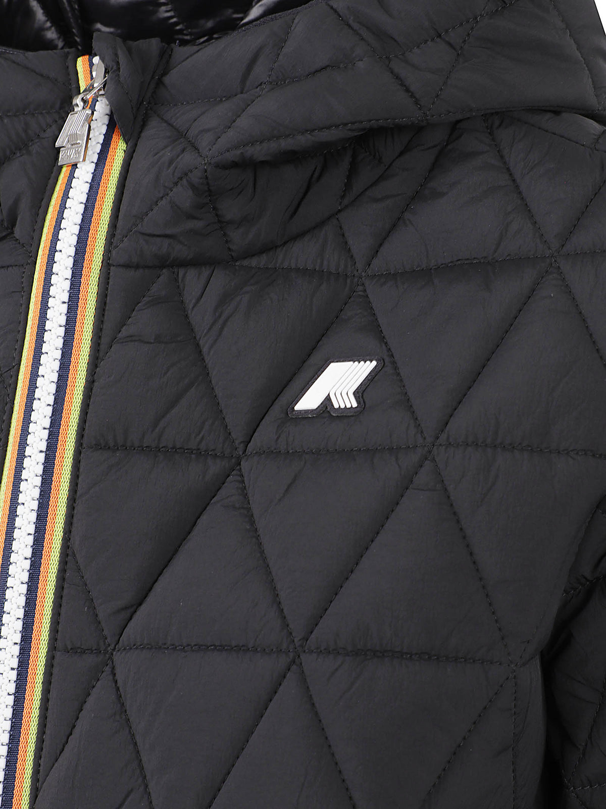 GIACCA DONNA LIL DIAMOND QUILTED WARM - KWAY K2136EW USY BLACK PURE  KWAY 