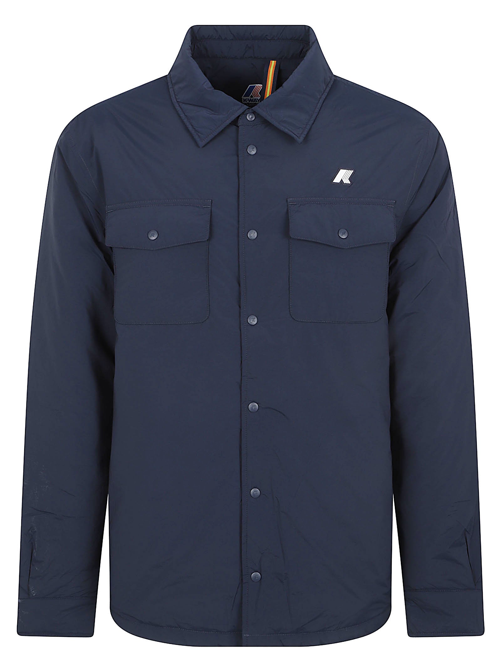 GIACCA CAMICIA UOMO IMBOTTITA<BR/> K2136JW K89 BLUE DEPTH  KWAY 