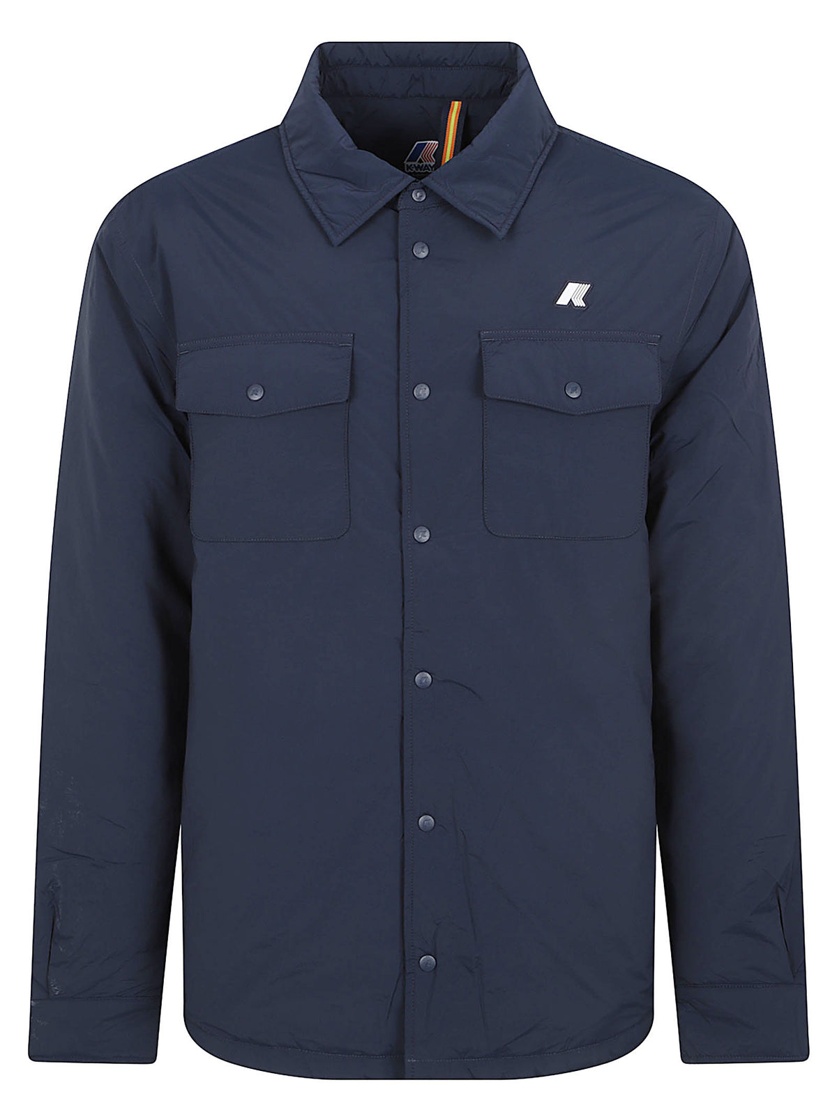 GIACCA CAMICIA UOMO IMBOTTITA UMBERT PLAIN WARM - KWAY<BR/> K2136JW K89 BLUE DEPTH  KWAY 