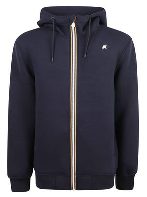 FELPA UOMO CON CAPPUCCIO RAINER SPACER - KWAY K2141DW K89 BLUE DEPTH  KWAY 
