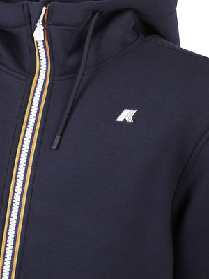 FELPA UOMO CON CAPPUCCIO RAINER SPACER - KWAY K2141DW K89 BLUE DEPTH  KWAY 