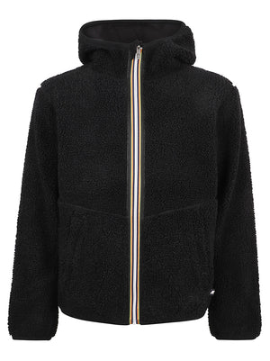 GIACCA UOMO REVERSIBILE JACK SHERPA POLAR DOUBLE - KWAY K3132NW AVA BLACK P-BLACK P  KWAY 
