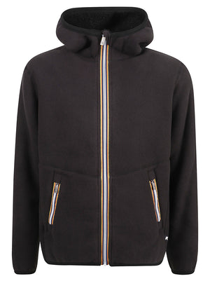 GIACCA UOMO REVERSIBILE JACK SHERPA POLAR DOUBLE - KWAY K3132NW AVA BLACK P-BLACK P  KWAY 