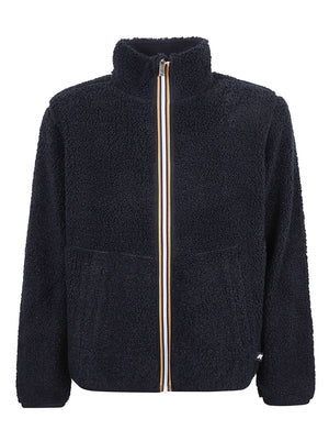 FELPA UOMO REVERSIBILE PASCAL SHERPA POLAR DOUBLE - KWAY K3132PW A2B BLUE DEPTH-BLUE DEPTH  KWAY 