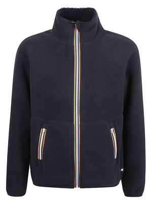 FELPA UOMO REVERSIBILE PASCAL SHERPA POLAR DOUBLE - KWAY K3132PW A2B BLUE DEPTH-BLUE DEPTH  KWAY 