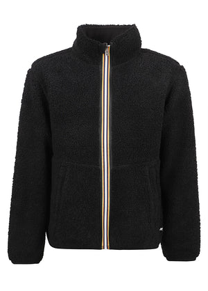 FELPA UOMO REVERSIBILE PASCAL SHERPA POLAR DOUBLE - KWAY K3132PW AVA BLACK P-BLACK P  KWAY 