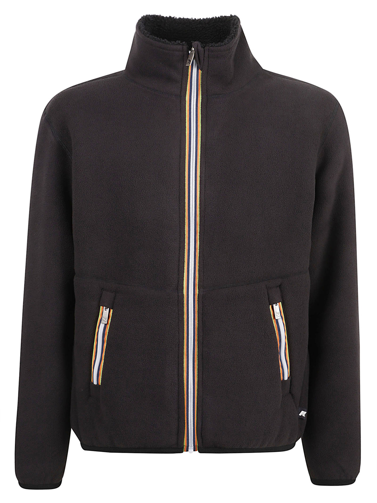 FELPA UOMO REVERSIBILE PASCAL SHERPA POLAR DOUBLE - KWAY K3132PW AVA BLACK P-BLACK P  KWAY 