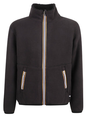FELPA UOMO REVERSIBILE PASCAL SHERPA POLAR DOUBLE - KWAY K3132PW AVA BLACK P-BLACK P  KWAY 