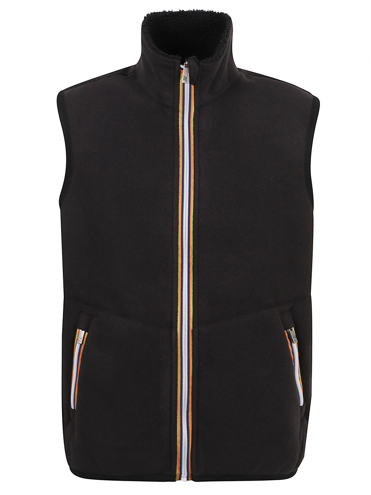 GIACCA SMANICATA UOMO REVERSIBILE YANNICK SHERPA POLAR DOUBLE - KWAY K3132QW AVA BLACK P-BLACK P  KWAY 