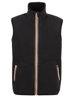 GIACCA SMANICATA UOMO REVERSIBILE YANNICK SHERPA POLAR DOUBLE - KWAY K3132QW AVA BLACK P-BLACK P  KWAY 