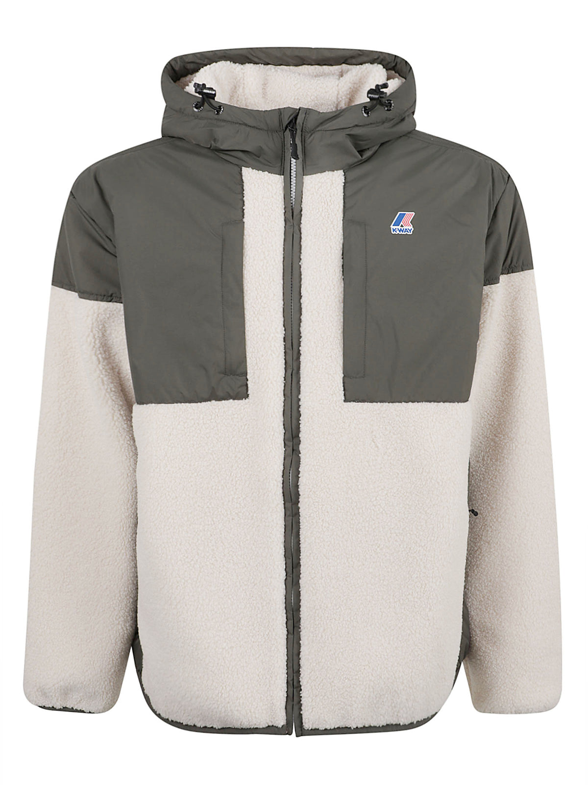 GIACCA UOMO SAMSON 4.0 ORSETTO - KWAY K5122SW B0A GREEN BLACKISH-ECRU  KWAY 