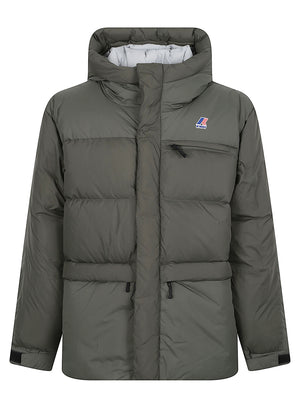 GIACCA UOMO OVERSIZE IMBOTTITA K5141QW WMR GREEN BLACKISH  KWAY 