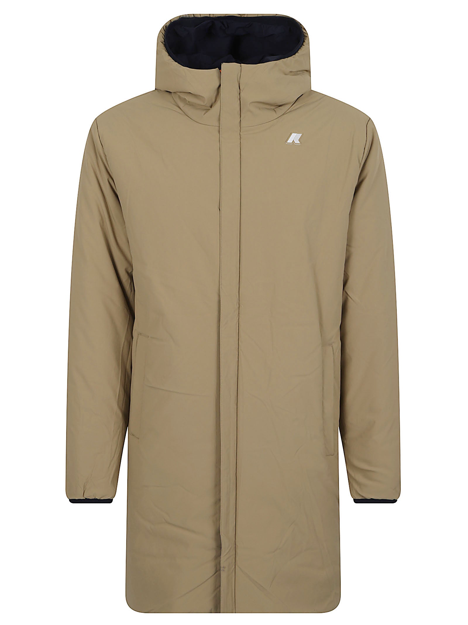 GIACCA UOMO REVERSIBILE LUNGA<BR/> K6128WW D0V BLUE DEPTH-BEIGE  KWAY 