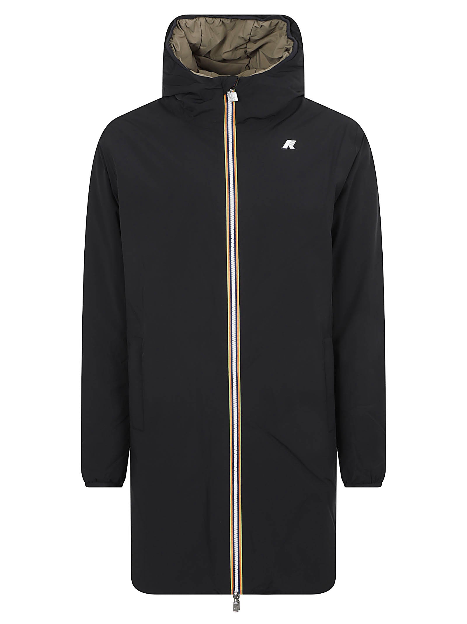 GIACCA UOMO REVERSIBILE LUNGA K6128WW DBZ BLACK PURE-GREEN  KWAY 