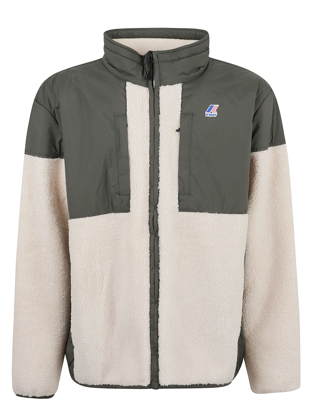 GIACCONE UOMO SIXTE 4.0 ORSETTO - KWAY K6133HW B0A GREEN BLACKISH-ECRU  KWAY 