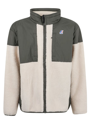 GIACCONE UOMO SIXTE 4.0 ORSETTO - KWAY K6133HW B0A GREEN BLACKISH-ECRU  KWAY 