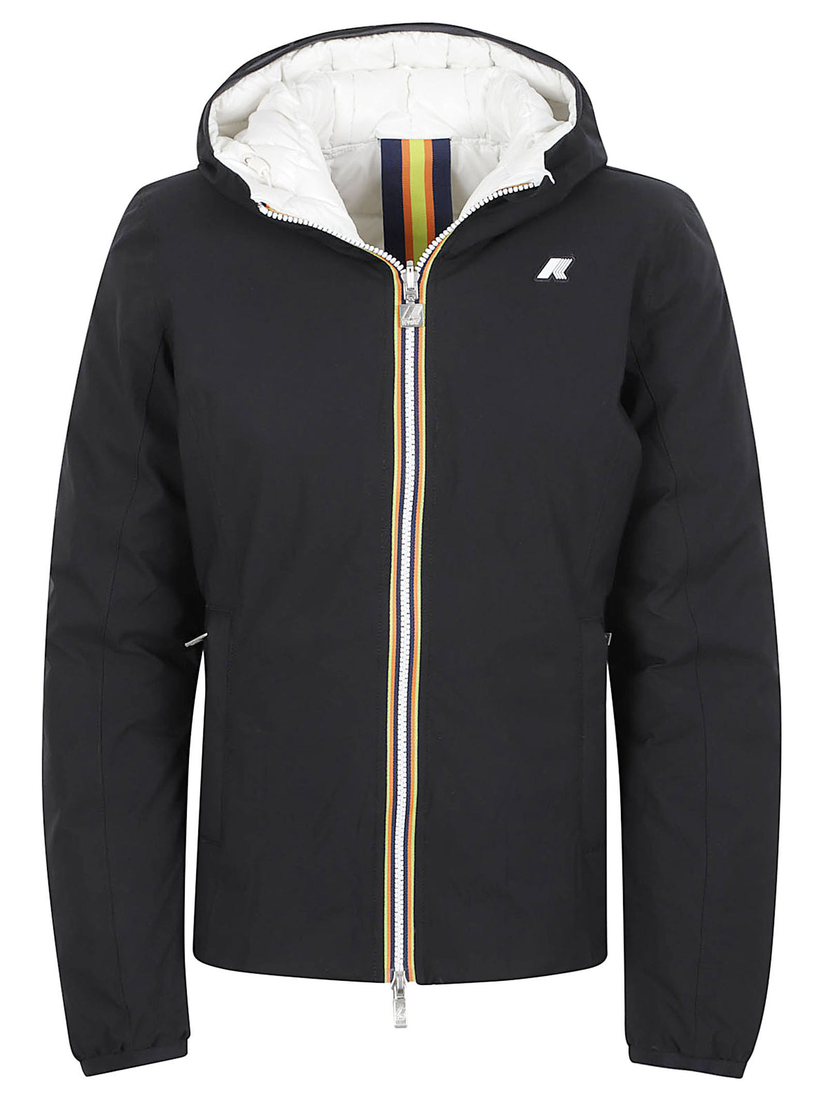 GIACCA DONNA REVERSIBILE LILY ST THERMO DOUBLE - KWAY K8127XW DC4 BLACK PURE-WHITE NATURAL  KWAY 