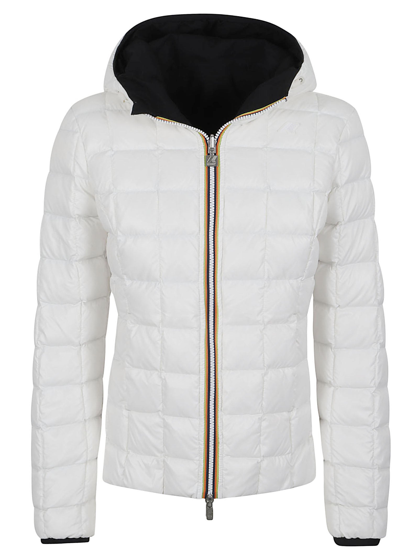 GIACCA DONNA REVERSIBILE K8127XW DC4 BLACK PURE-WHITE NATURAL  KWAY 