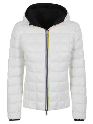GIACCA DONNA REVERSIBILE K8127XW DC4 BLACK PURE-WHITE NATURAL  KWAY 