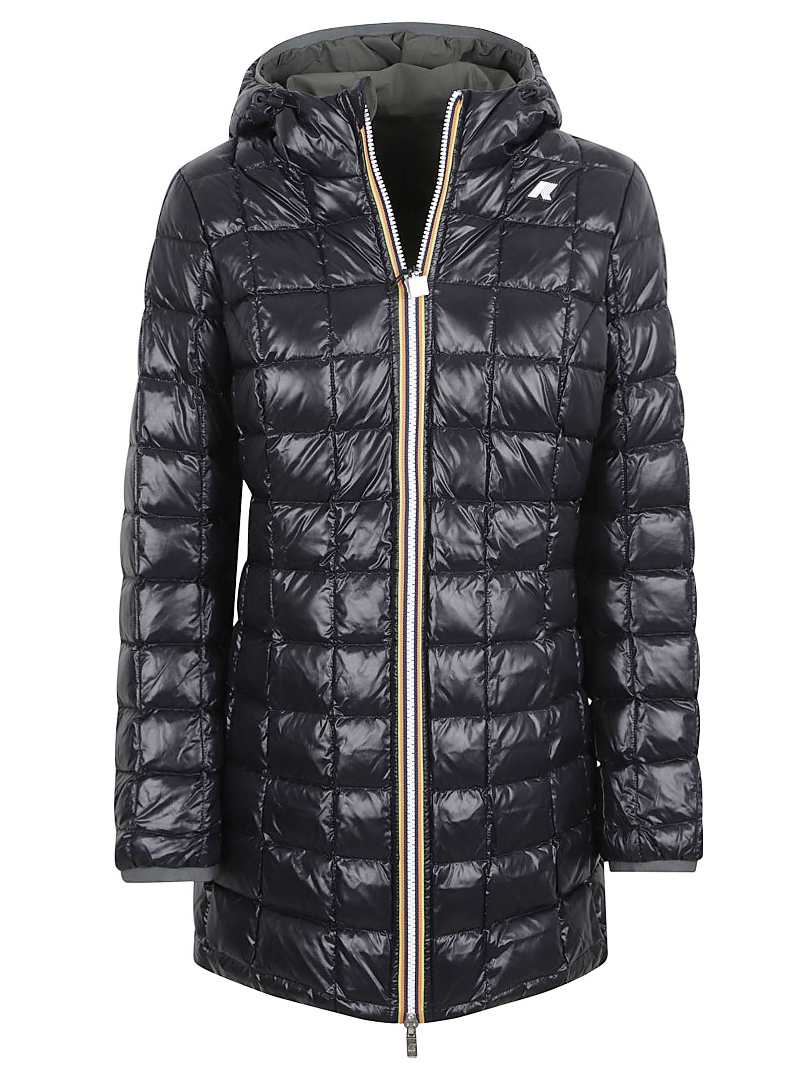 GIACCA DONNA REVERSIBILE K8134CW AGQ GREEN BLACKISH-BLACK PURE  KWAY 