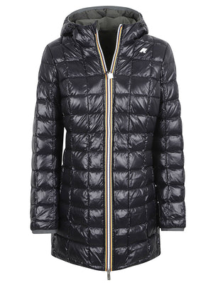 GIACCA DONNA REVERSIBILE K8134CW AGQ GREEN BLACKISH-BLACK PURE  KWAY 