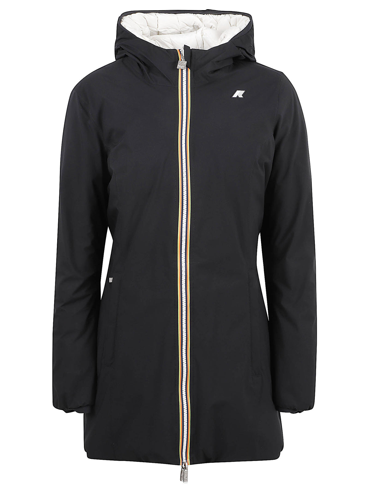 GIACCA DONNA DENISE ST THERMO DOUBLE - KWAY K8134CW DC4 BLACK PURE-WHITE NATURAL  KWAY 