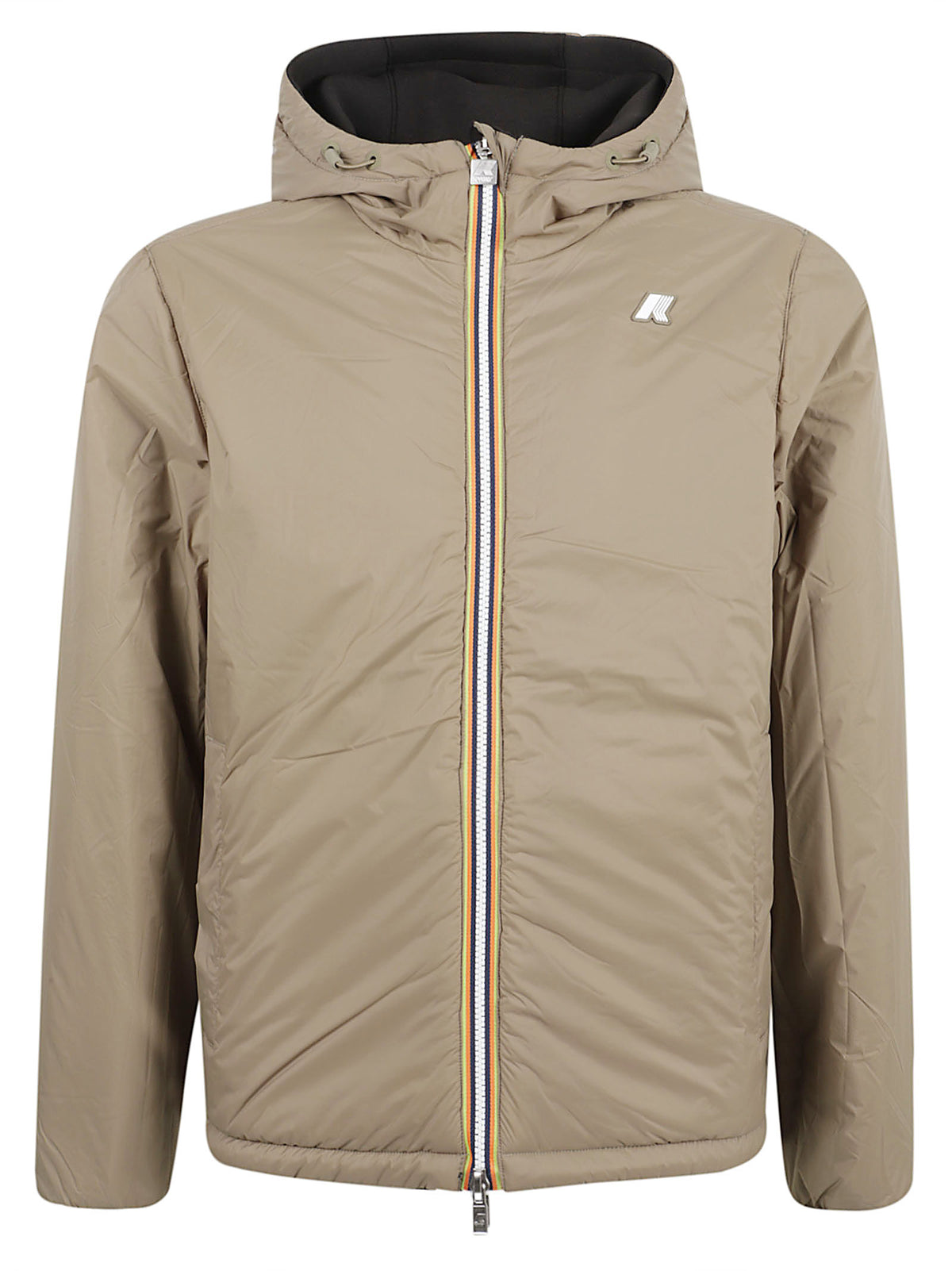 GIACCA UOMO REVERSIBILE JACK SPACER NYLON DOUBLE - KWAY<BR/> K8142YW DBZ BLACK PURE-GREEN  KWAY 