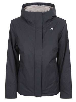 GIACCA DONNA IMPERMEABILE K81449W DCB BLACK PURE-GREY WARM  KWAY 