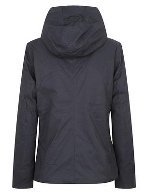 GIACCA DONNA IMPERMEABILE K81449W DCB BLACK PURE-GREY WARM  KWAY 