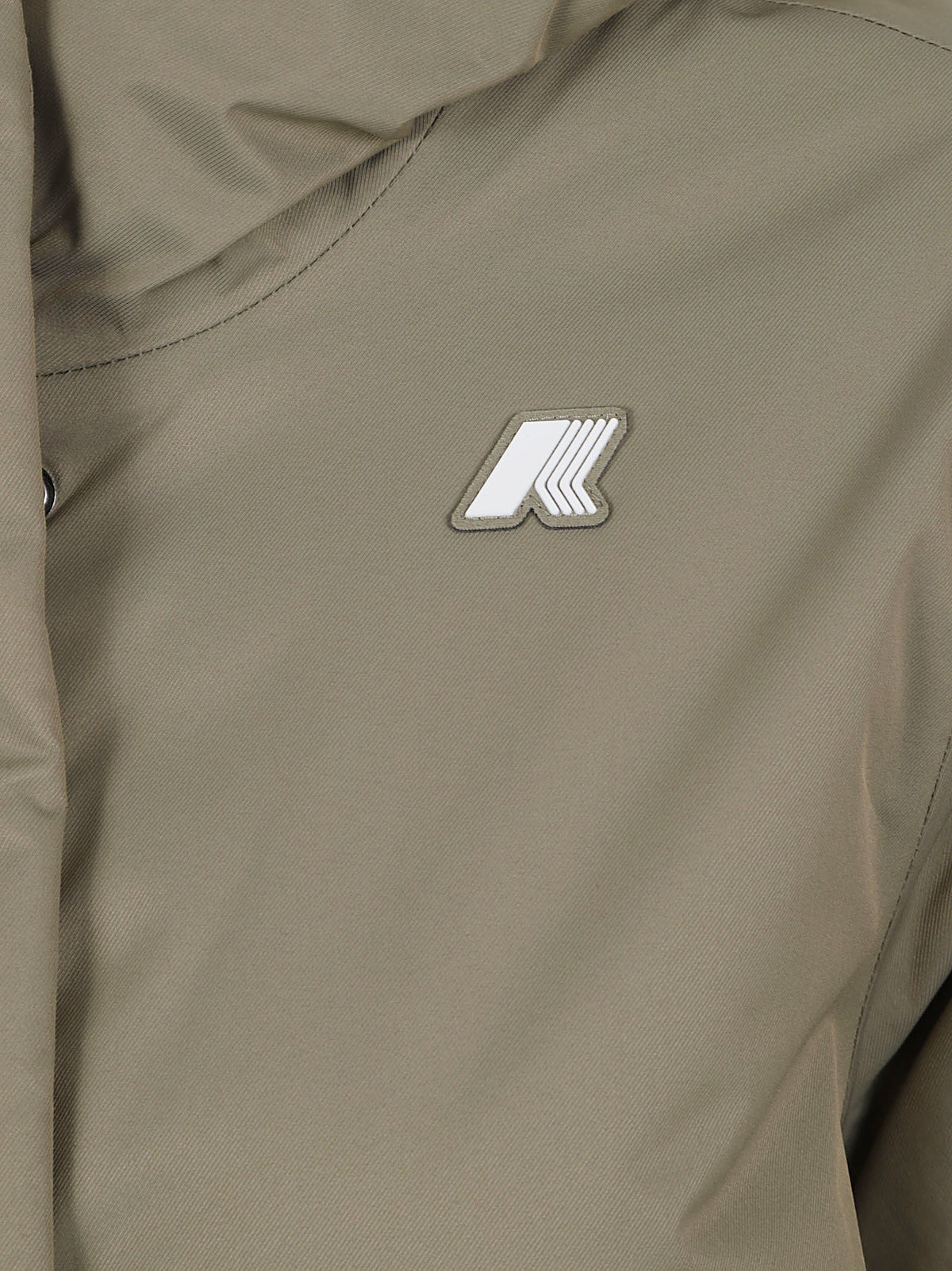 GIACCA DONNA IMPERMEABILE SOPHIE TWILL SOFT BEAVER - KWAY K8144CW DC9 GREEN ARMY-GREY WARM  KWAY 