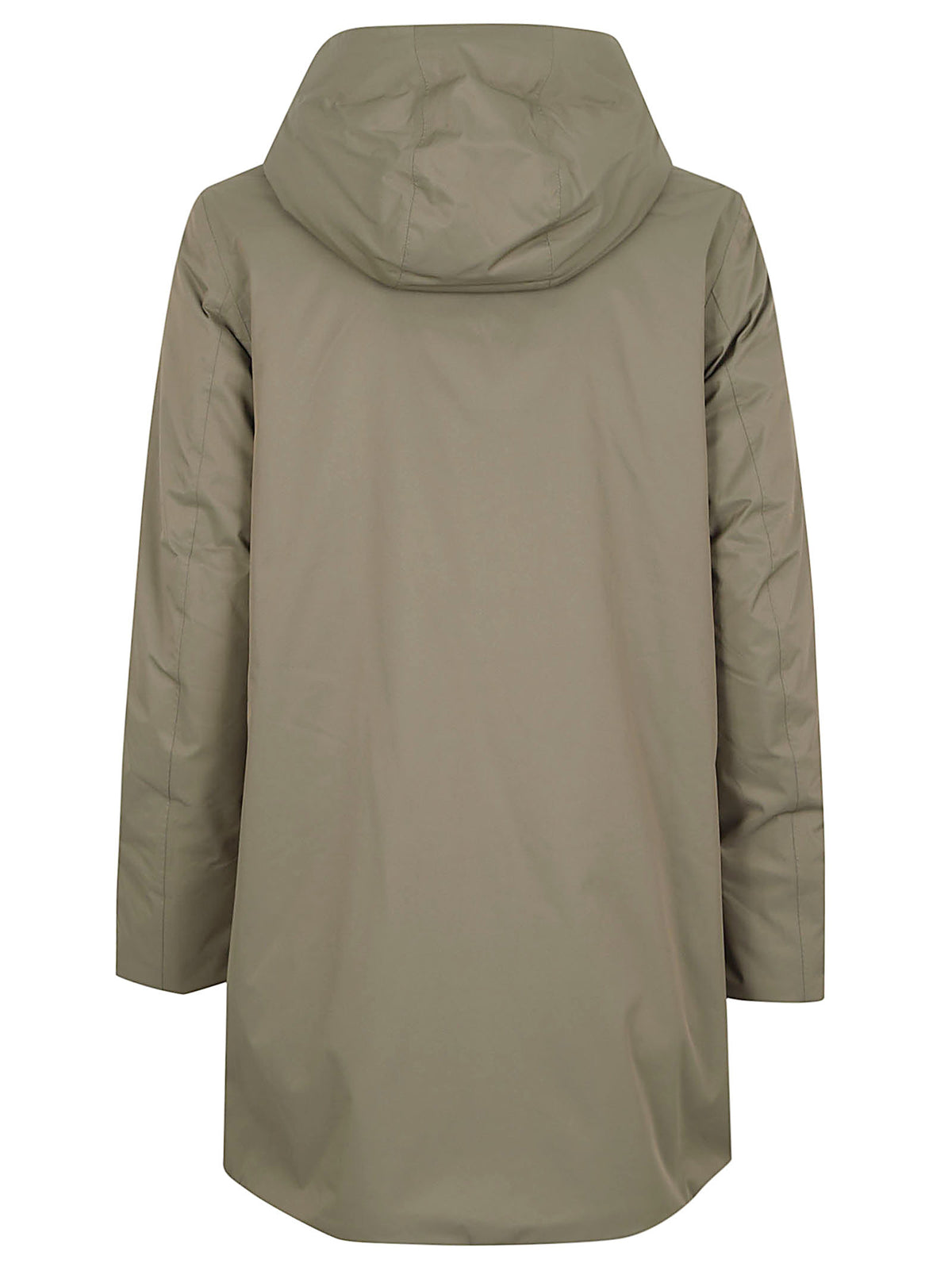 GIACCA DONNA IMPERMEABILE SOPHIE TWILL SOFT BEAVER - KWAY K8144CW DC9 GREEN ARMY-GREY WARM  KWAY 