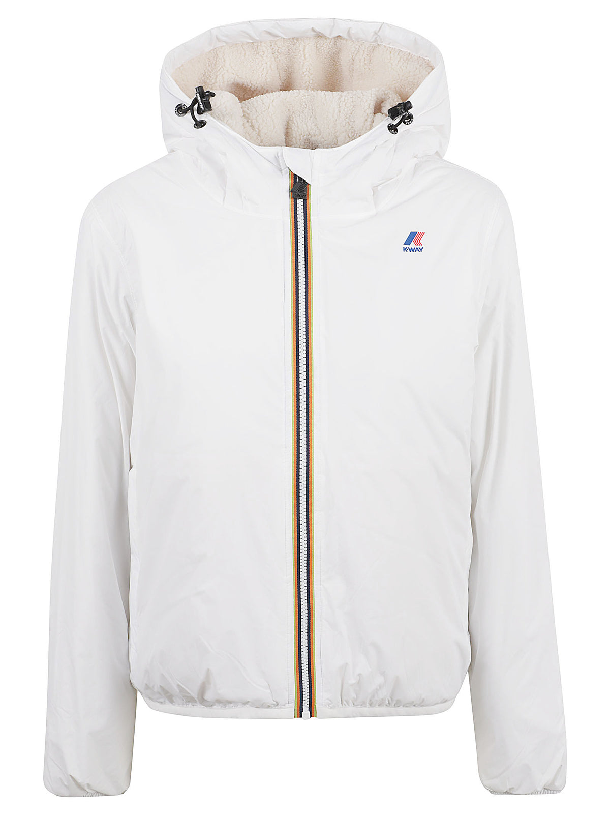 GIACCA DONNA CLAUDETTE ORSETTO - KWAY K81537W 490 WHITE NATURAL  KWAY 
