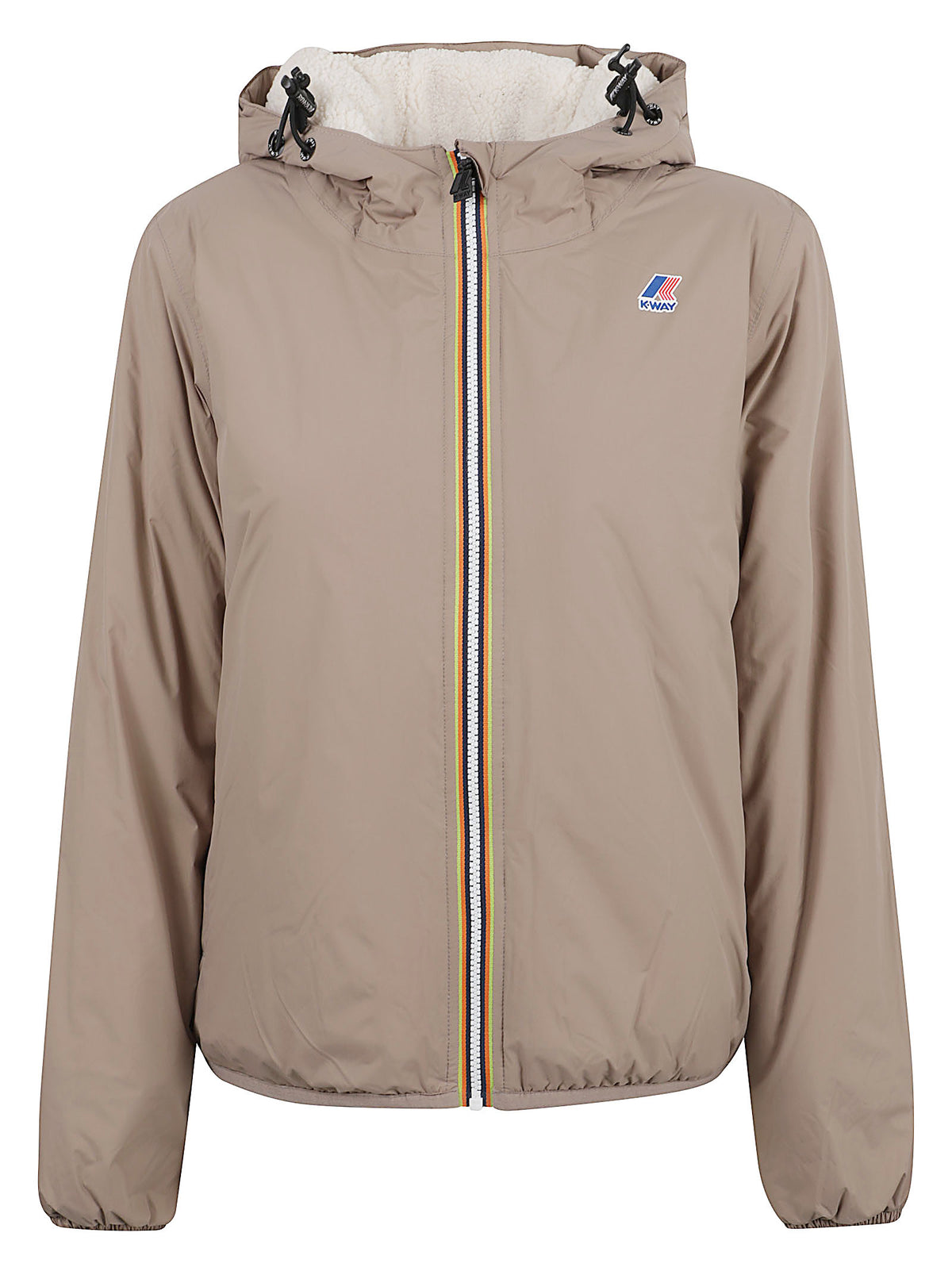 GIACCA DONNA CLAUDETTE ORSETTO  - KWAY K81537W WG9 BEIGE TAUPE  KWAY 