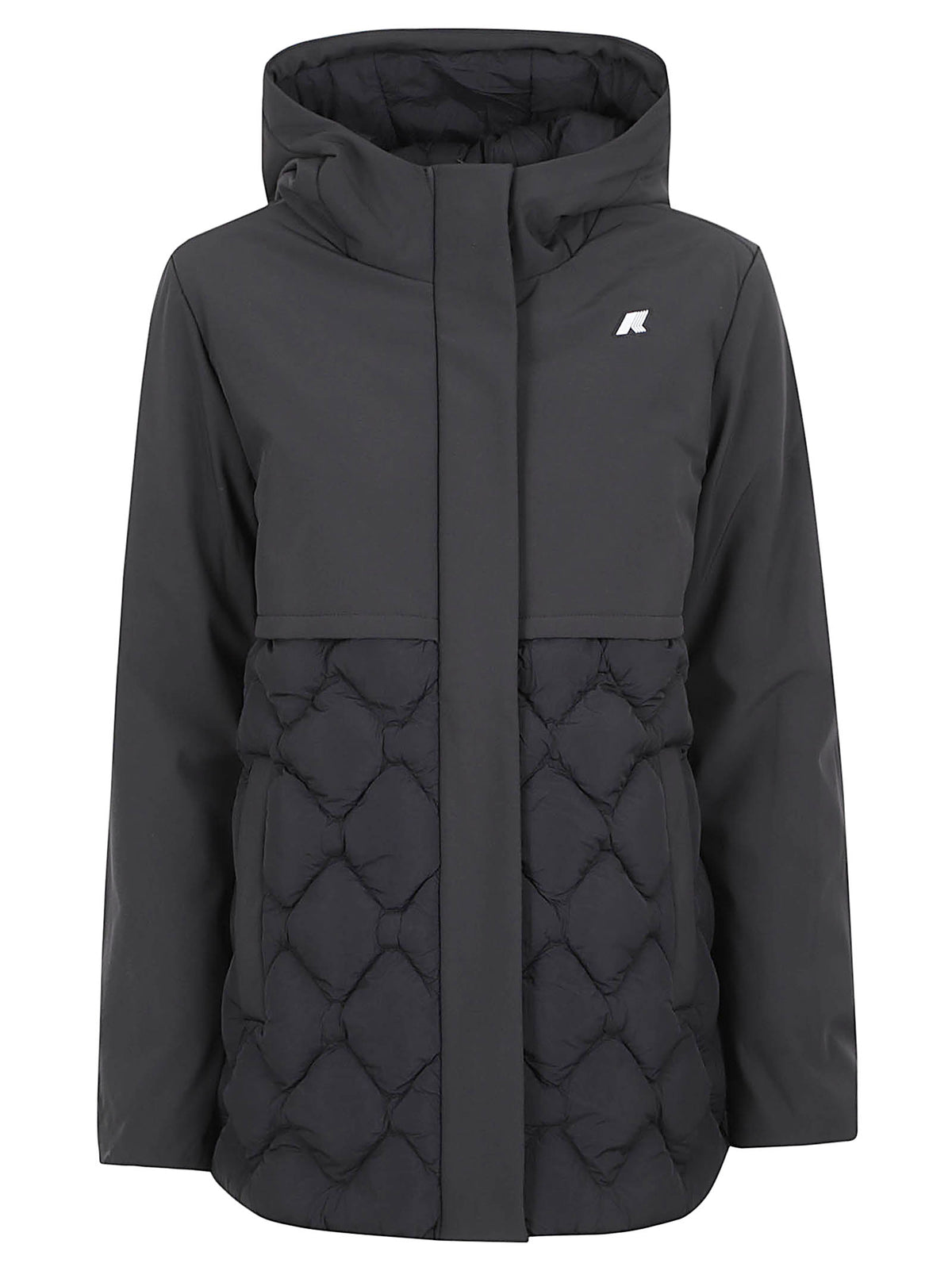 GIACCA DONNA IMPERMEABILE SIPHANE HYBRID WARM SHELL - KWAY<BR/> K8161DW USY BLACK PURE  KWAY 