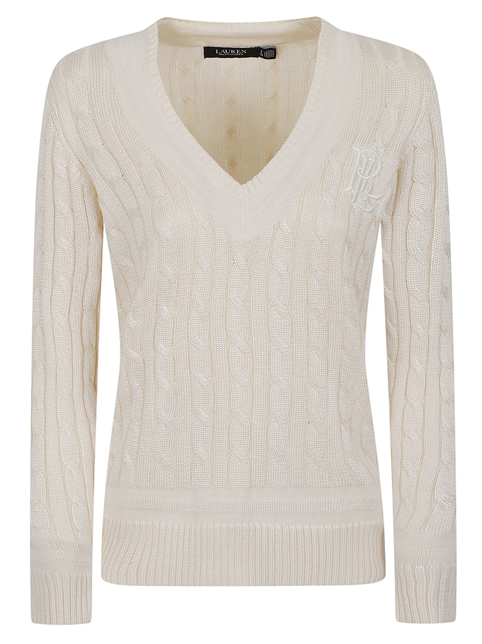 MAGLIONE DONNA A TRECCE 200888795 011 MASCARPONE CREAM LAUREN 