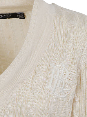 MAGLIONE DONNA A TRECCE 200888795 011 MASCARPONE CREAM LAUREN 