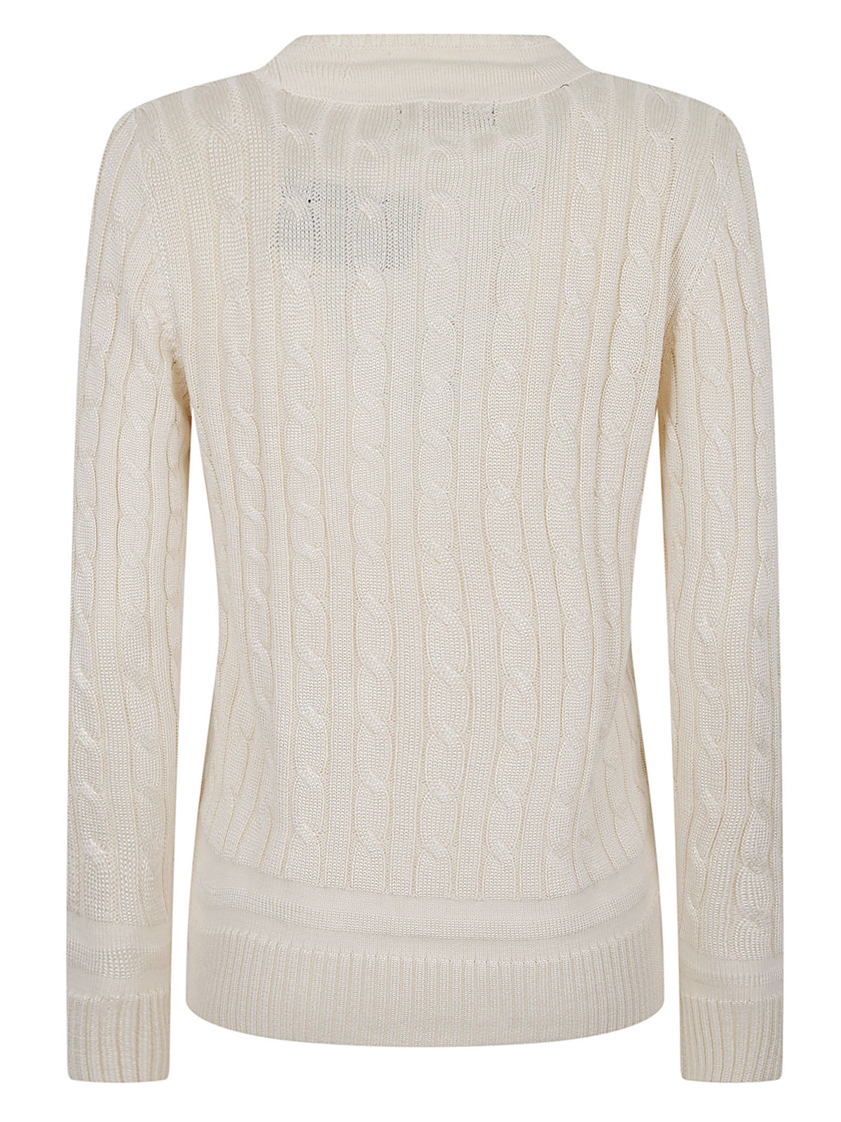 MAGLIONE DONNA A TRECCE - LAUREN 200888795 011 MASCARPONE CREAM LAUREN 