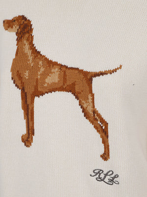 MAGLIONE DONNA CON STAMPA 200P14120 001 MASCARPONE CREAM LAUREN 