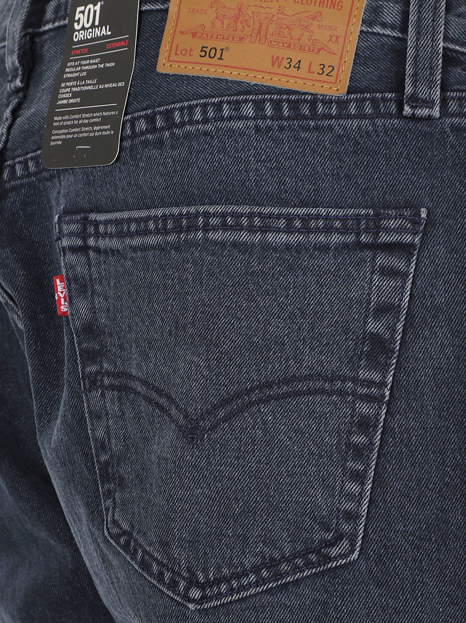 JEANS UOMO 00501 3473 BLUE BLACK STRETCH LEVI'S STRAUSS 