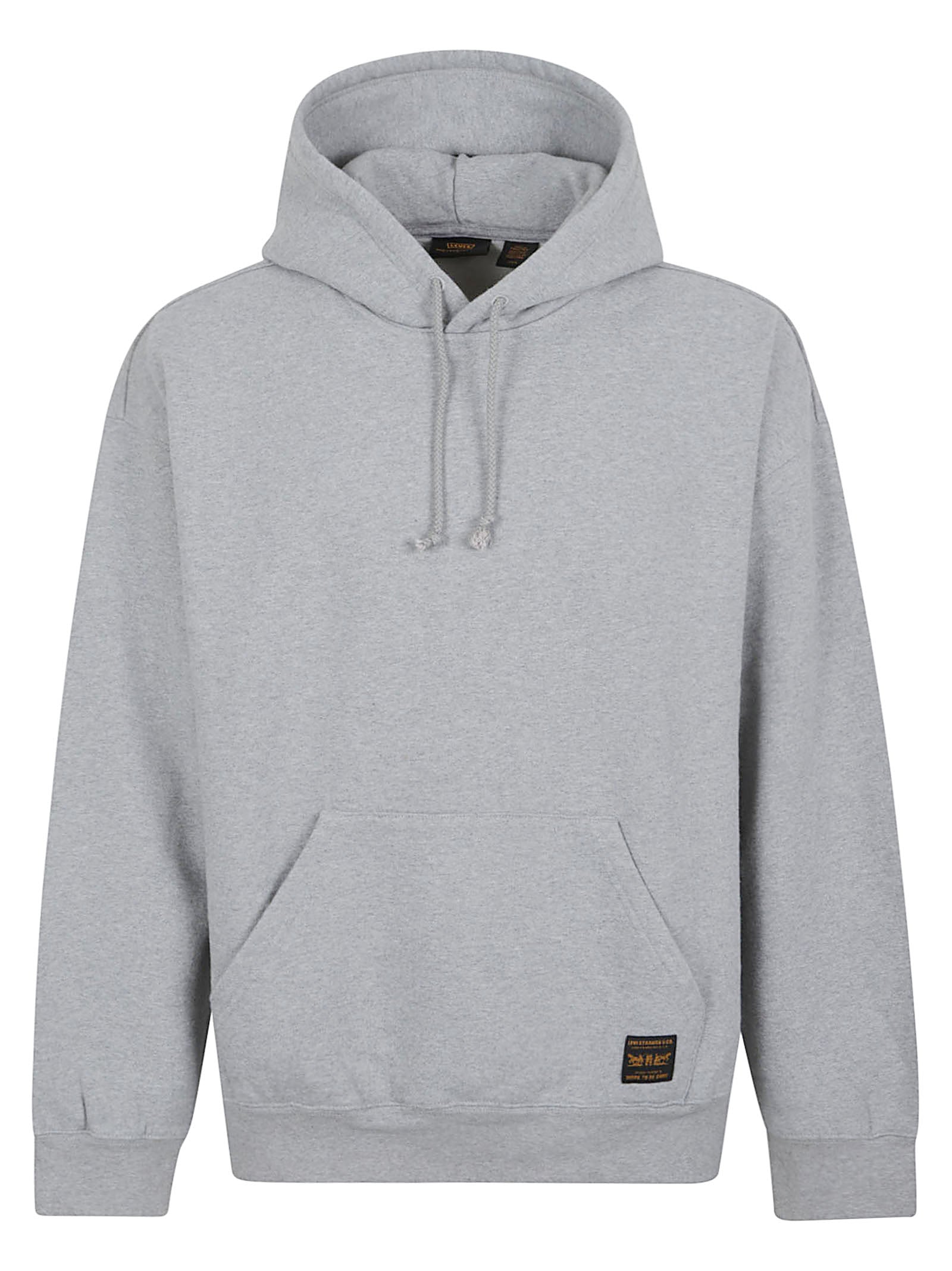 FELPA UOMO CON CAPPUCCIO 0084Q 0002 SILVER HEATHER GRAY LEVI'S STRAUSS 