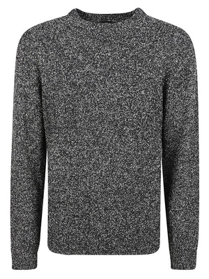 MAGLIONE GIROCOLLO UOMO BOUCLE' - LIU.JO QF6124MAB28 22222 Nero LIU.JO 