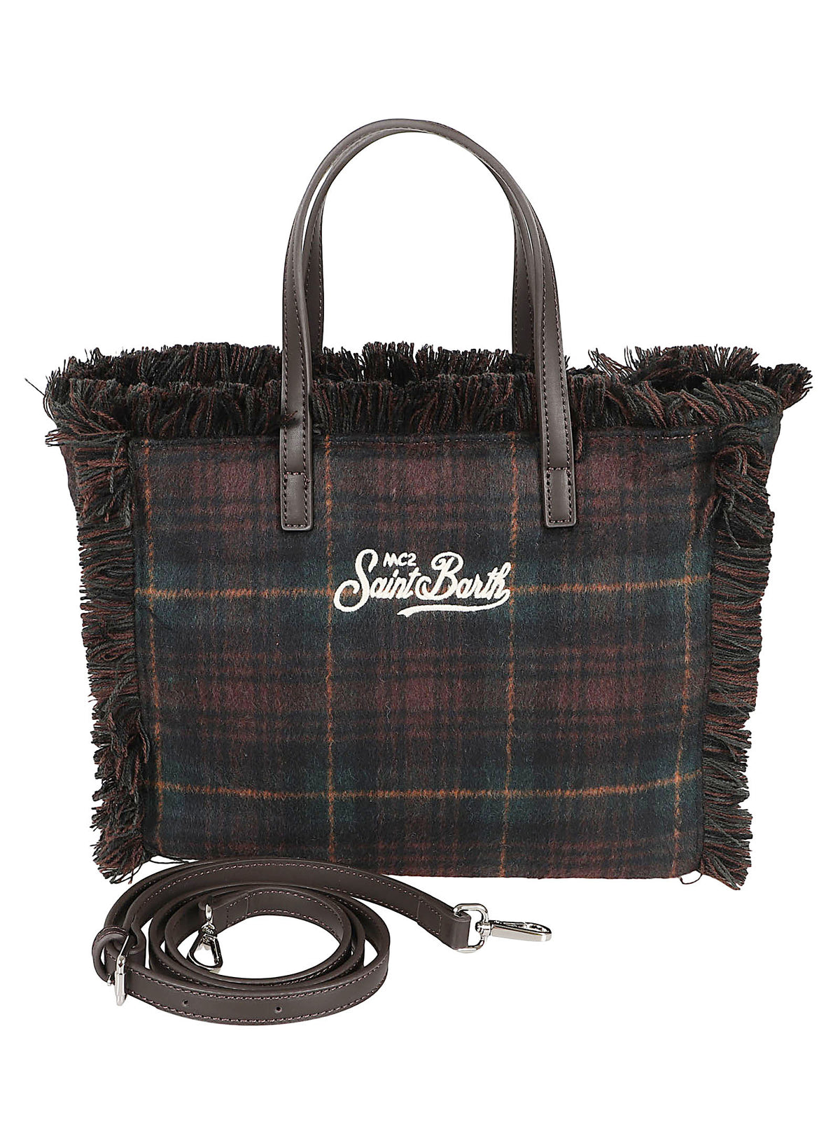 BORSA A MANO COLETTE FELT - MC2 SAINT BARTH COLETTE WOOL N 00468M TARTAN 5118 EMB  MC 2 