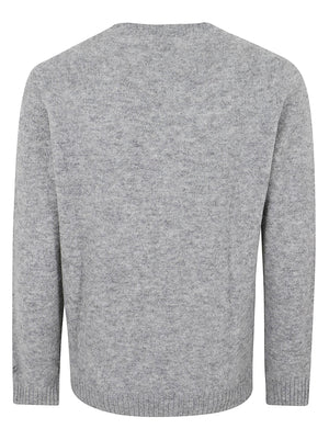 MAGLIONE GIROCOLLO UOMO REGENT - MC2 SAINT BARTH<BR/> REGENT ALPACA 00021M 15 M GREY MELANGE  MC 2 