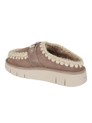 SCARPA DONNA CON PELO  "BOUNCE CLOG METAL LOGO" - MOU FW531001A ELGRY  MOU 