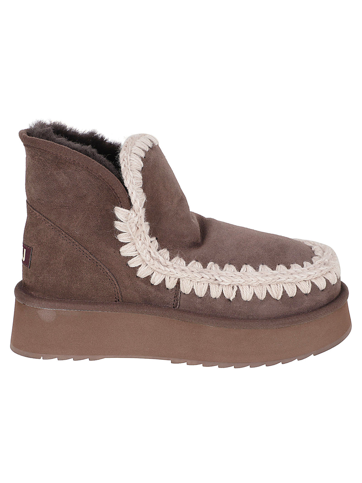 STIVALETTO DONNA PELO "MINI ESKIMO PLATFORM" - MOU<BR/> FW681000A MOCHA  MOU 