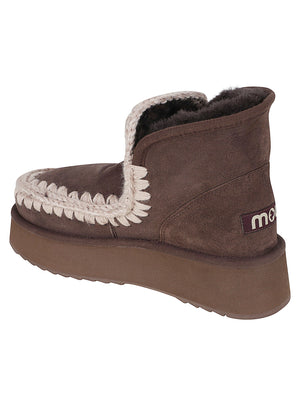 STIVALETTO DONNA PELO "MINI ESKIMO PLATFORM" - MOU<BR/> FW681000A MOCHA  MOU 